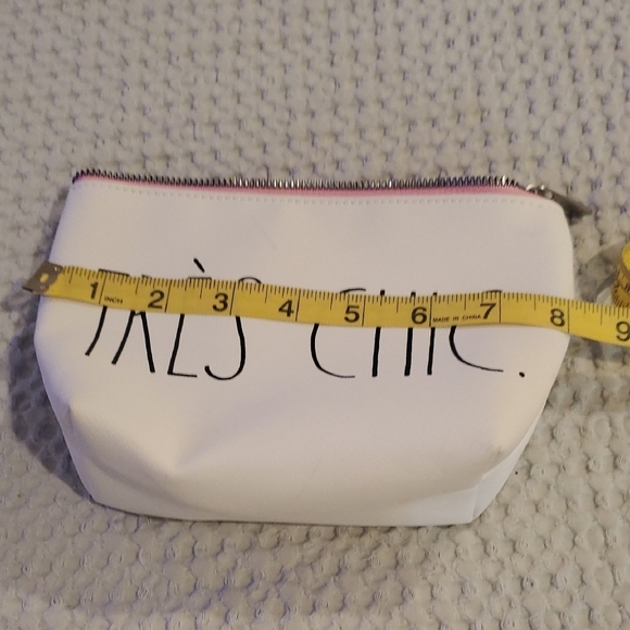 Rae Dunn White Cosmetic Bag - Très Chic (17) - Picture 5 of 6